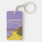 マンハッタンビーチカリフォルニアトラベルアートヴィンテージ キーホルダー (裏面)