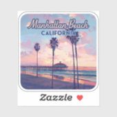 マンハッタンビーチカリフォルニアロサンゼルスレトロ シール (シート)