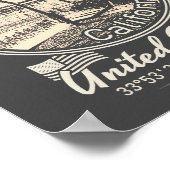 マンハッタンビーチシティ – ロサンゼルスカリフォルニア ポスター (角)