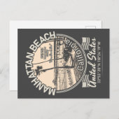 マンハッタンビーチシティ – ロサンゼルスカリフォルニア ポストカード (正面/裏面)