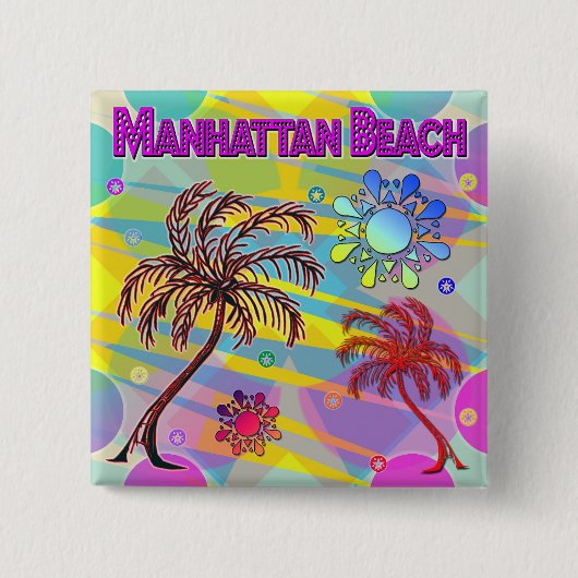 マンハッタンビーチハッピー&ホープ 缶バッジ (正面)