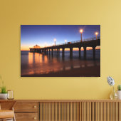 マンハッタンビーチピアアットサンセットカリフォルニア キャンバスプリント (インサイチュ (リビング))