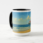 マンハッタンビーチピアウィズレッドルーフ マグカップ (正面左)