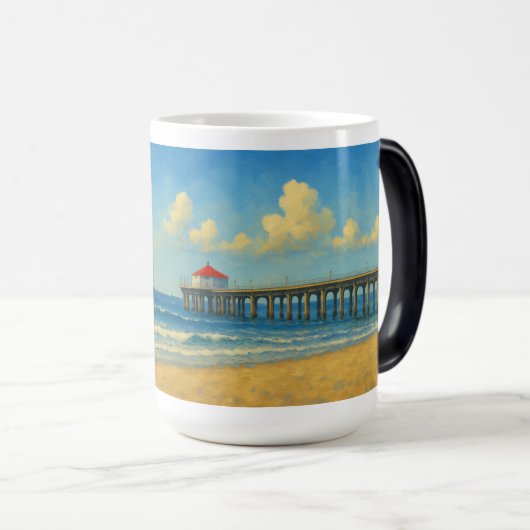 マンハッタンビーチピアウィズレッドルーフ モーフィングマグカップ (正面右)