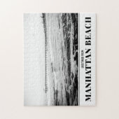 マンハッタンビーチピアブラックアンドホワイトパズル ジグソーパズル (縦)