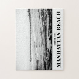 マンハッタンビーチピアブラックアンドホワイトパズル ジグソーパズル