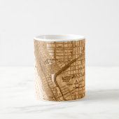 マンハッタンビーチヴィンテージマップマグ コーヒーマグカップ (中央)