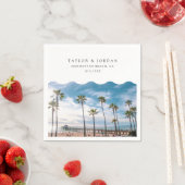 マンハッタンビーチ結婚式カスタムカクテルナプキン スタンダードカクテルナプキン (インサイチュ)