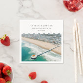 マンハッタンビーチ結婚式カスタムカクテルナプキン スタンダードカクテルナプキン (インサイチュ)