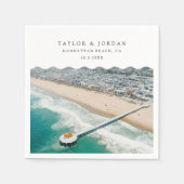 マンハッタンビーチ結婚式カスタムカクテルナプキン スタンダードカクテルナプキン (正面)