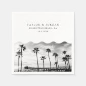 マンハッタンビーチ結婚式カスタムカクテルナプキン スタンダードカクテルナプキン (正面)