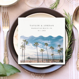 マンハッタンビーチ結婚式カスタムカクテルナプキン スタンダードカクテルナプキン