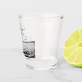 マンハッタンビーチ結婚式フリパーソナライズされたー応援 ショットグラス (右)