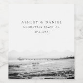 マンハッタンビーチ結婚式 ワインラベル (シングルラベル)