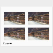 マンハッタンブリッジとNYCスカイライン 長方形シール (シート)