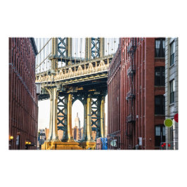 マンハッタンブリッジアットサンセット フォトプリント           
