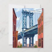 マンハッタンブリッジニューヨークシティ絵を描ズ (正面)