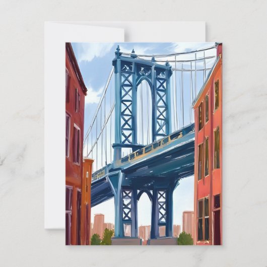 マンハッタンブリッジニューヨークシティ絵を描ズ (正面)