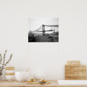 マンハッタンブリッジ建築、1909年。ヴィンテージ写真 ポスター (キッチン)