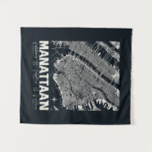 マンハッタンマップイラストレーション タペストリー (正面(横))