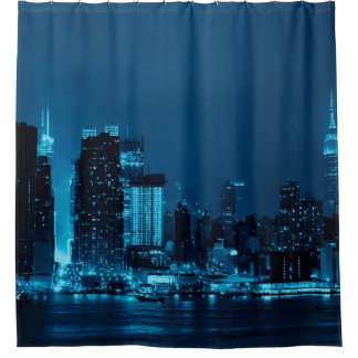 マンハッタンミッドタウン超高層ビルズアンドニューヨークシティスク シャワーカーテン