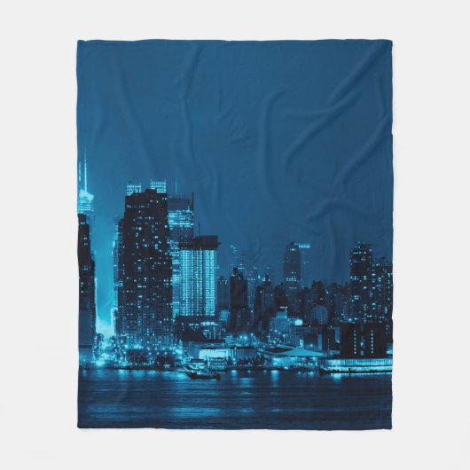マンハッタンミッドタウン超高層ビルズアンドニューヨークシティスク フリースブランケット (正面)
