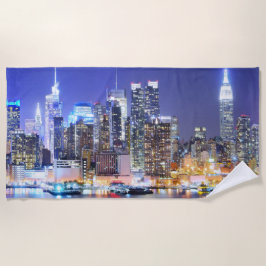 マンハッタン建物 ビーチタオル