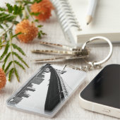 マンハッタン橋およびスカイライン、ニューヨーク、米国 キーホルダー (正面右)