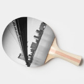 マンハッタン橋およびスカイライン、ニューヨーク、米国 卓球ラケット (横)