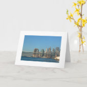 マンハッタン橋ニューヨーク、NY. カード (黄色い花)