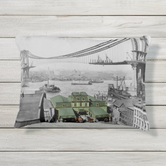 マンハッタン橋Catharineフェリーニューヨーク アウトドアクッション