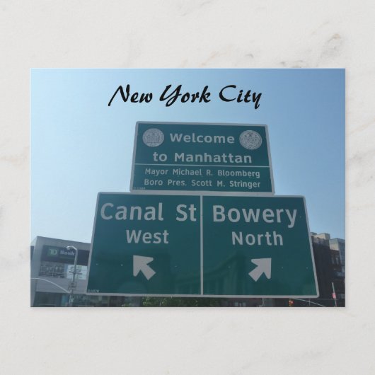 マンハッタン歓迎 ポストカード (正面)