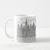 マンハッタン超高層ビル コーヒーマグカップ (左)