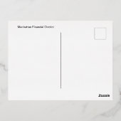 マンハッタン金融地区 箔シーズンポストカード (裏面)