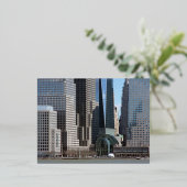 マンハッタン金融地区 箔シーズンポストカード (立ち正面)