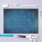 マンハッタン青写真18lb Decoupageシート 薄葉紙 (クラフト)