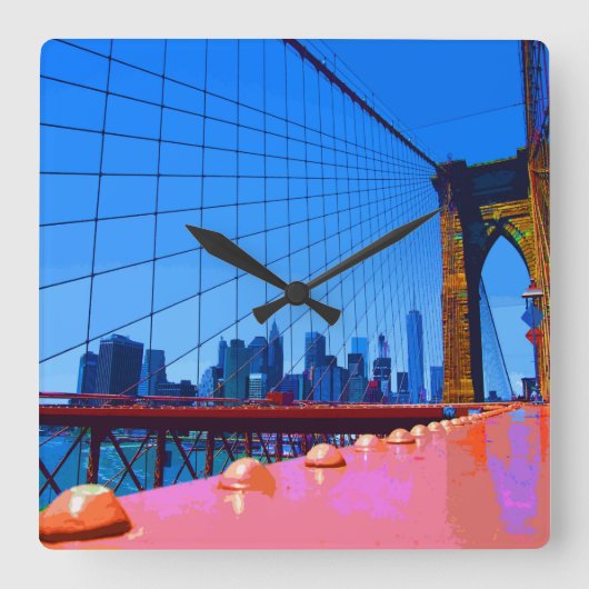 マンハッタン3000 スクエア壁時計 (正面)