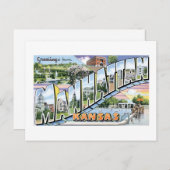 マンハッタン、カンザス州からこんにちは！ ポストカード (正面/裏面)