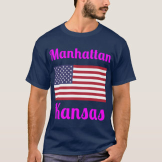 マンハッタン カンザス おしゃれ プリント4 Tシャツ