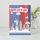 マンハッタン・スカイラインと自由の女神7月4日 シーズンカード (スタンド正面)