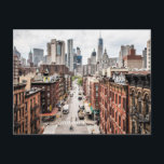 マンハッタン、ニューヨークの街並み写真 ポストカード<br><div class="desc">マンハッタン、ニューヨークの街並み写真、ラベル。</div>