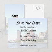 マンハッタン ニューヨーク - 晴れた日のマンハッタン スカイライン 案内ポストカード (正面/裏面)