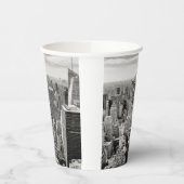 マンハッタン、ニューヨーク（黒と白のパノラマ）  紙コップ (左)