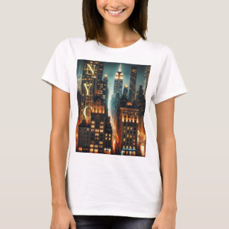 マンハッタン・バイブスTシャツ - 豪快なニューヨークシティストリート Tシャツ