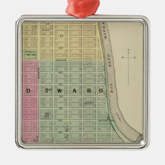 マンハッタン、Coronado、Towanda、カンザス メタルオーナメント (正面)