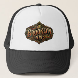 マンハッタン NYC 創設 1624 ゴールド フィリグリー スカイライン バッジ キャップ
