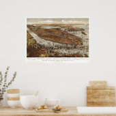 マンハッタン(Parsons & Atwater) 1875, BigMapBlog.com ポスター (キッチン)