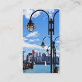 マンハッタンNY – スカイラインfrom Liberty州パーク 名刺 (裏面)