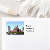 マンハッタンNY – マンハッタンスカイライン澄んオン ラベル (インサイチュ)