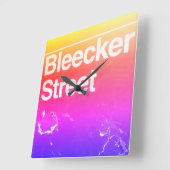 マンハッタンNYCグリニッジ通りブレッカー スクエア壁時計 (傾斜)